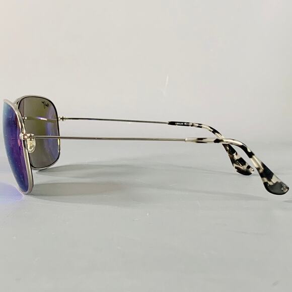 MAUI JIM Breezeway Silver Titanium Pilot Sunglasses - Picture 4 of 6